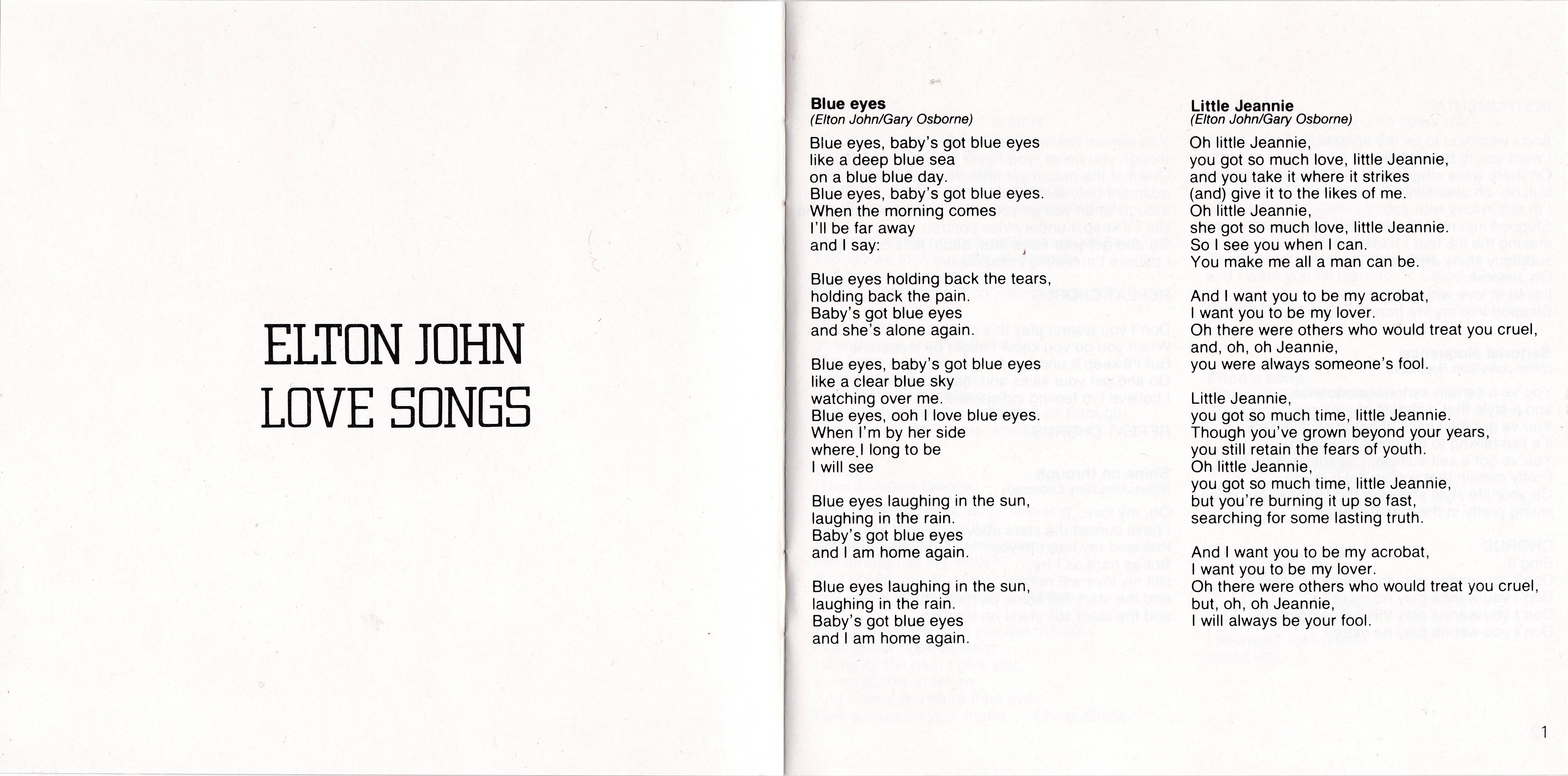Elton John Love Songs [booklet01 d]